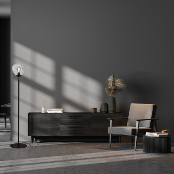 Lava 3-bulb dark gray glass pendant lamp