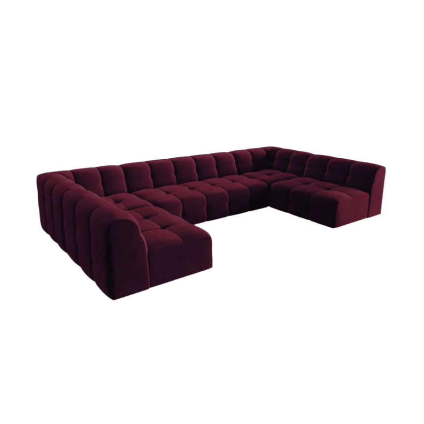 Kendal U-Shaped Velvet Sofa