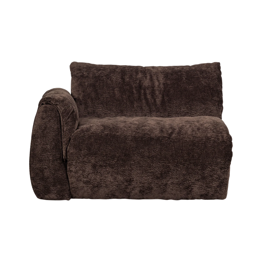Baggy left chenille sofa element