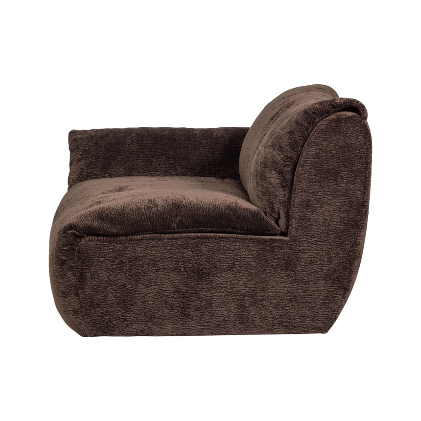 Baggy left chenille sofa element