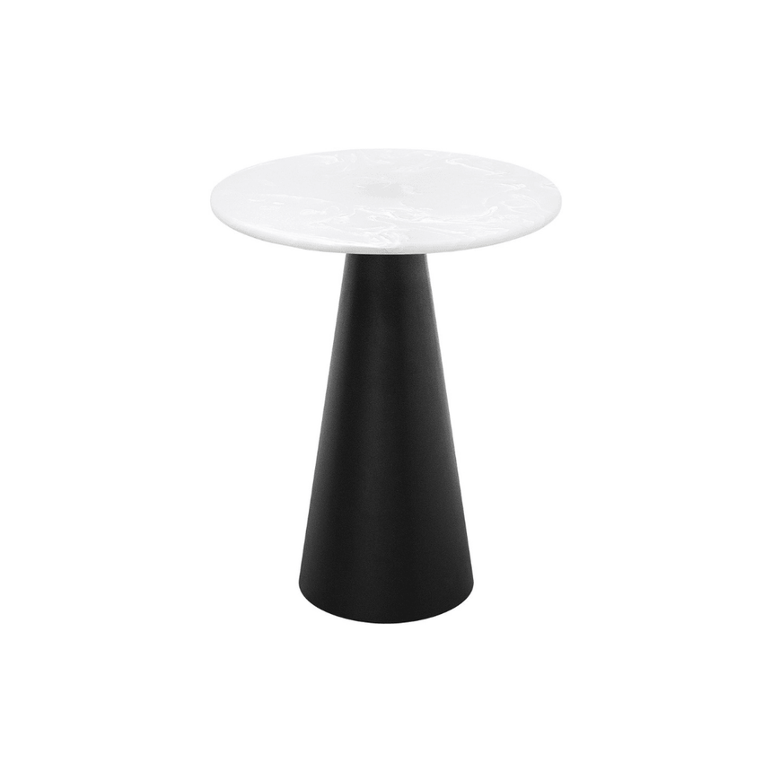Cone marble side table