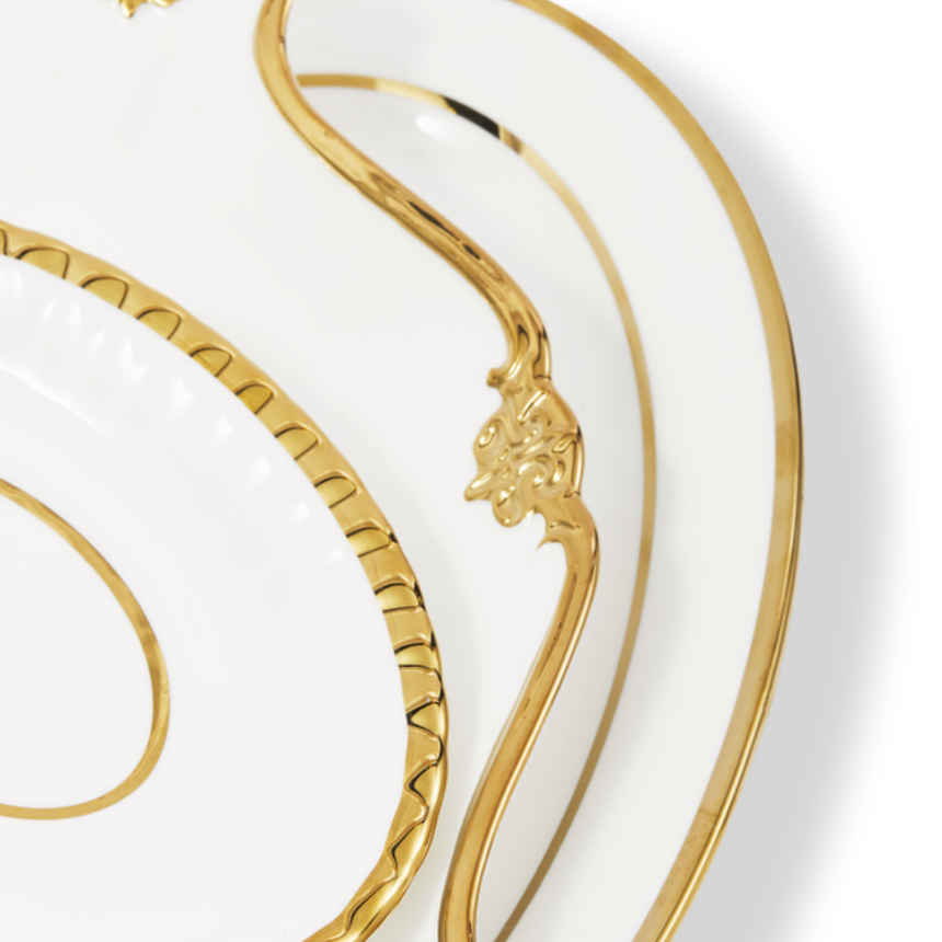 Golden Finds hármas porcelán tányér szett