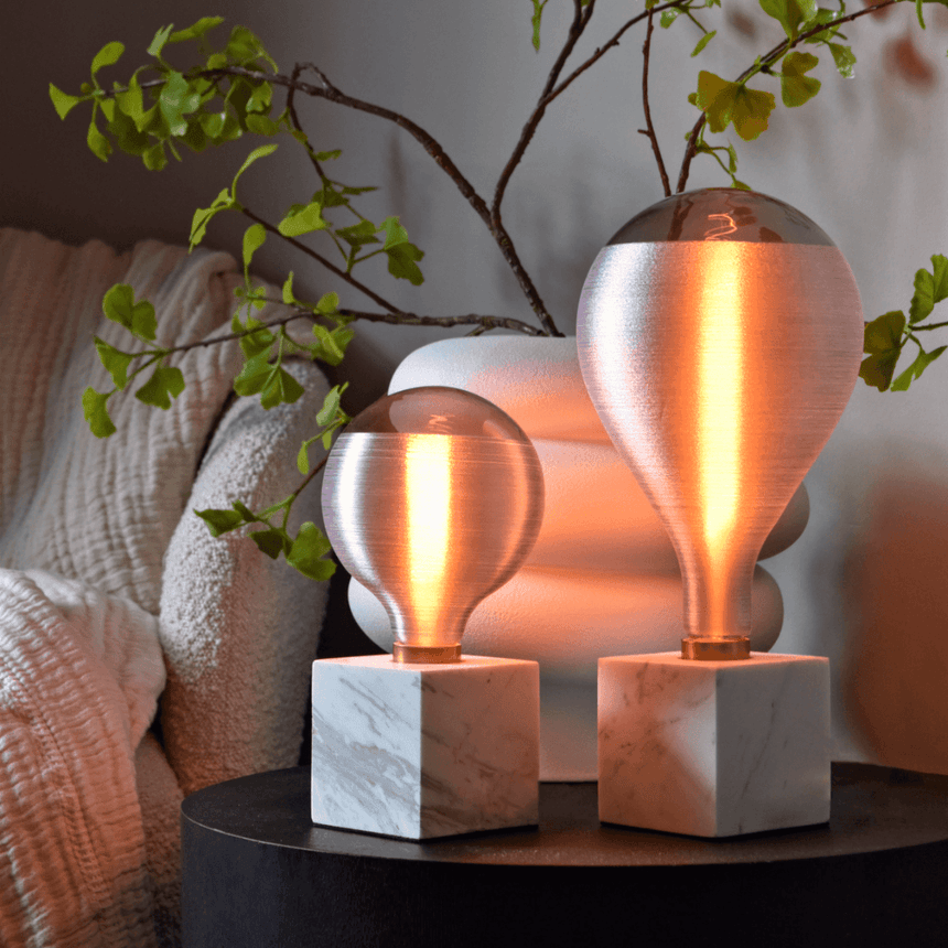 Silk Splash Grey Spiral bulb, LED E27