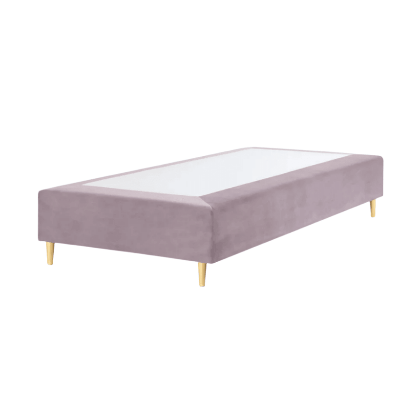Whale velvet bed frame 90x200 with gold legs