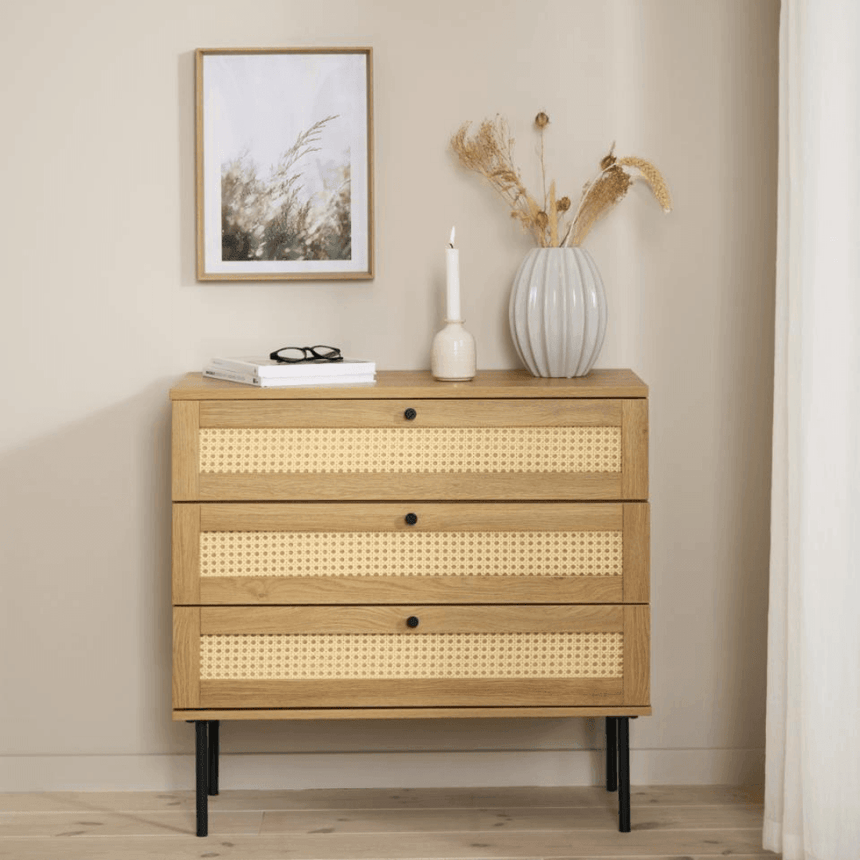 Pensacola 3 fiókos fa komód - Dutch Home