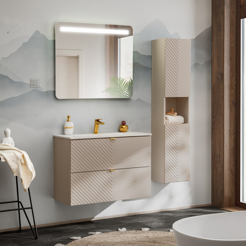 Baggy woven chenille pouf