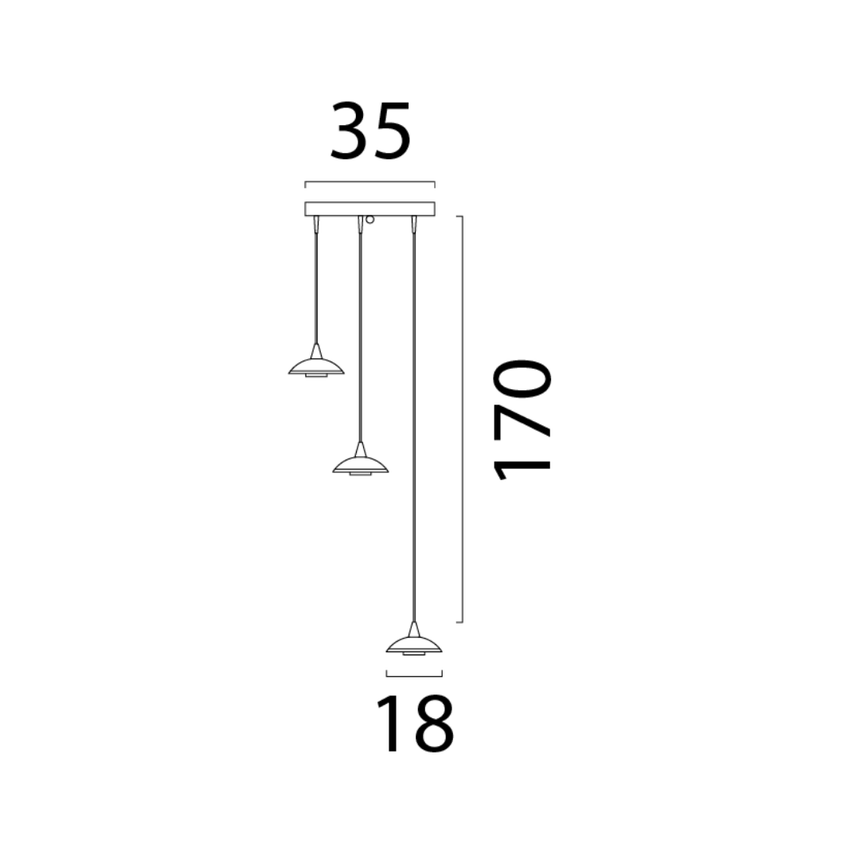 Melani üveg fekete függőlámpa