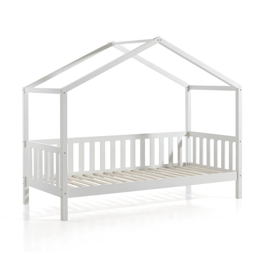 Dallas wooden house children's bed, 90x200 with bed linen holder