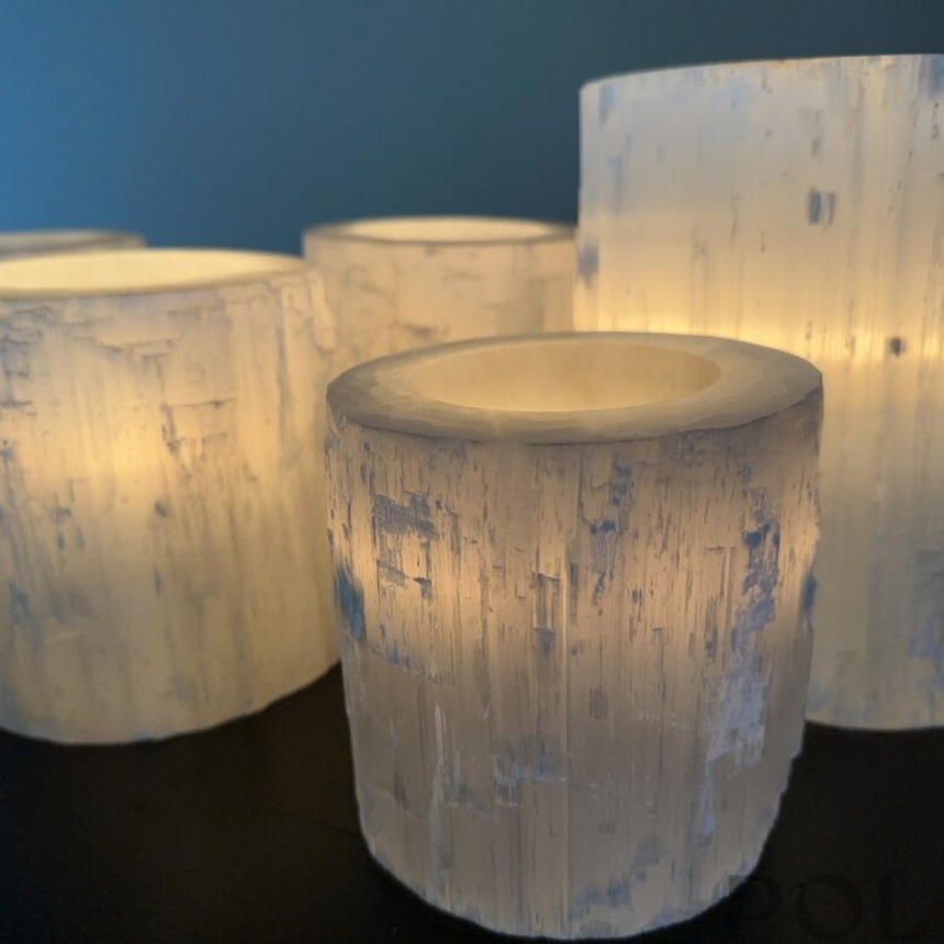 Cylinder kristály gyertyatartó