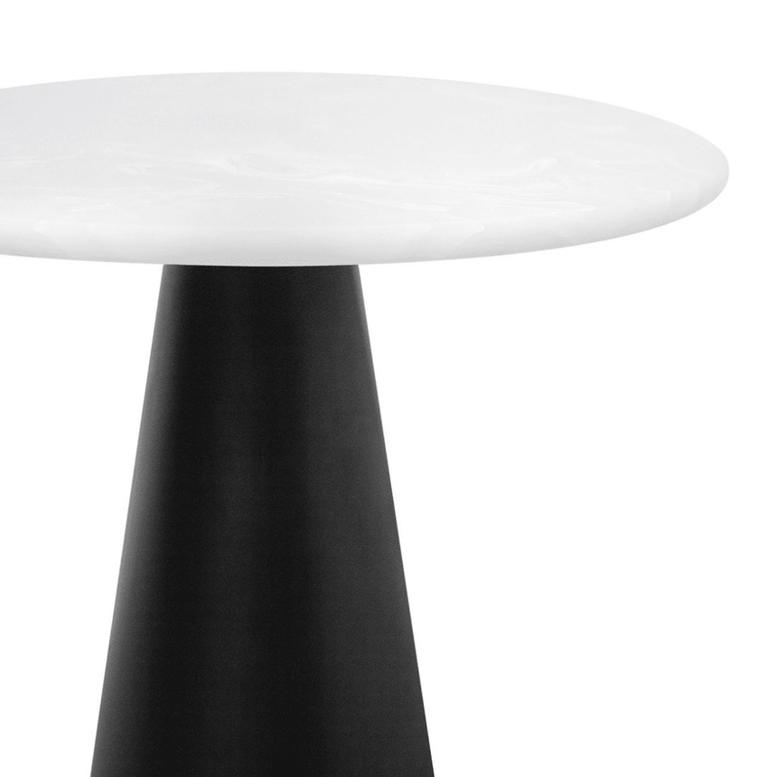 Cone marble side table