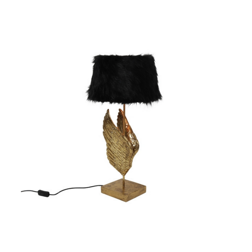 Golden Wings műszőrme asztali lámpa
