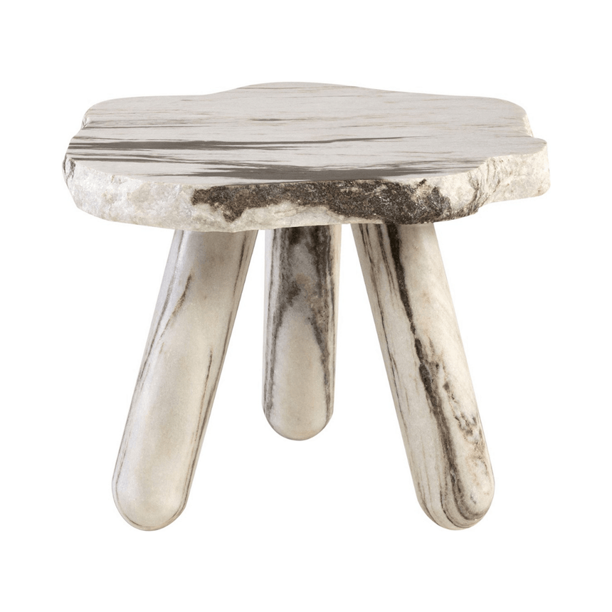 Rocky marble side table
