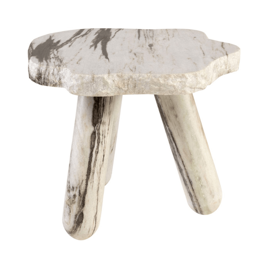 Rocky marble side table
