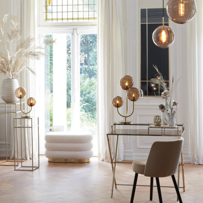 Magdala fém asztali lámpa 2 izzó