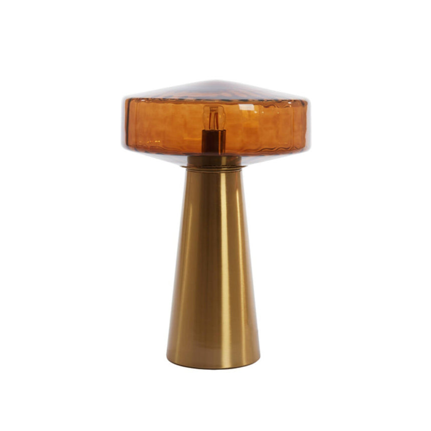 Pleat üveg asztali lámpa Ø30