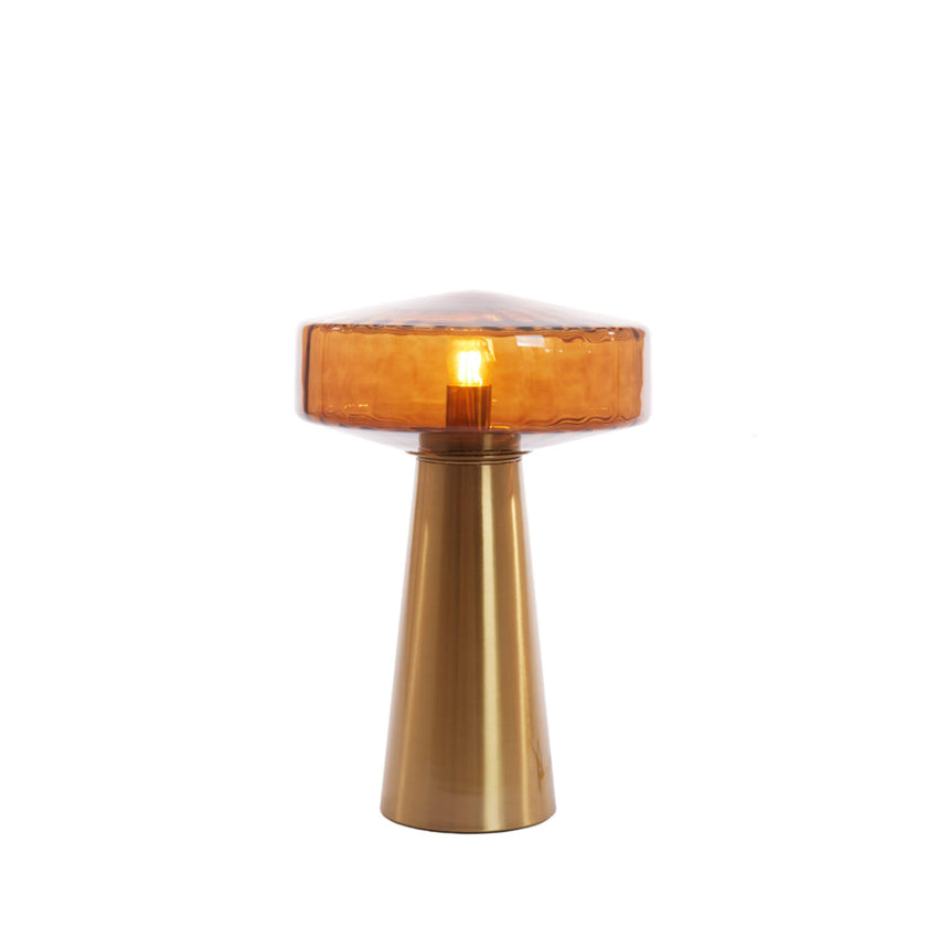 Pleat üveg asztali lámpa Ø30