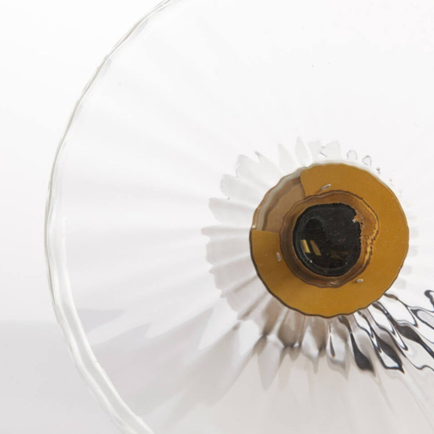 Pleat üveg asztali lámpa Ø40