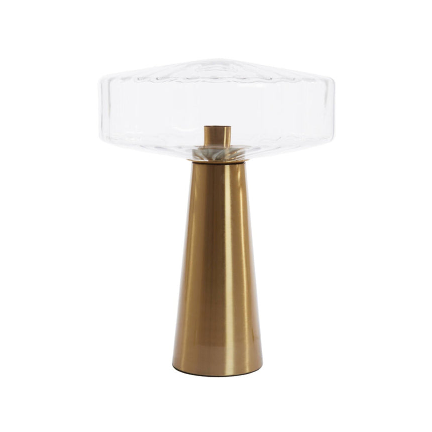 Pleat üveg asztali lámpa Ø40