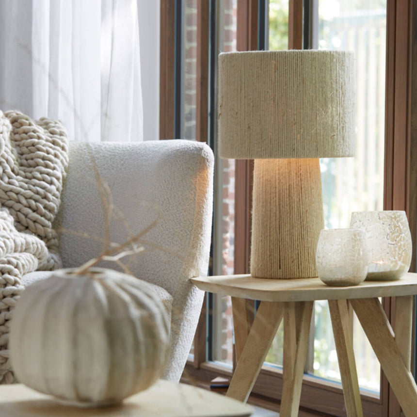 Pitino juta asztali lámpa Ø31,5