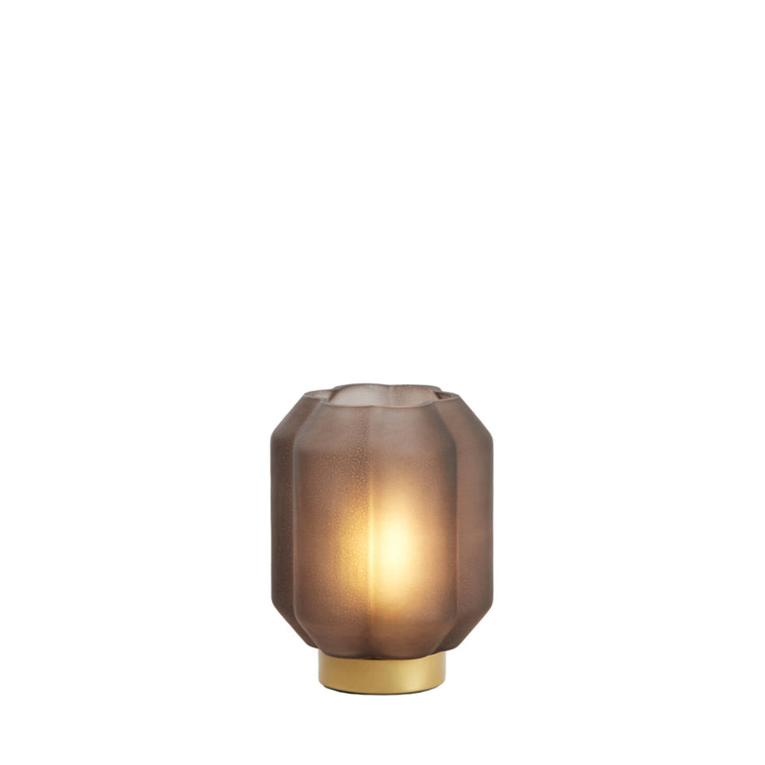 Yvias üveg asztali lámpa matt Ø13