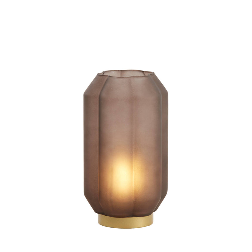 Yvias üveg asztali lámpa matt Ø15