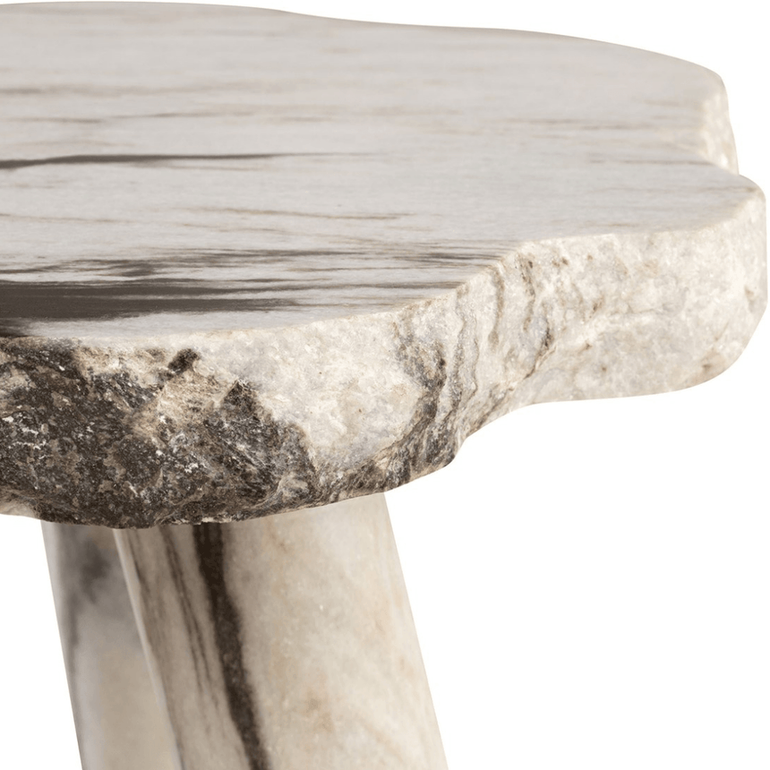 Rocky marble side table