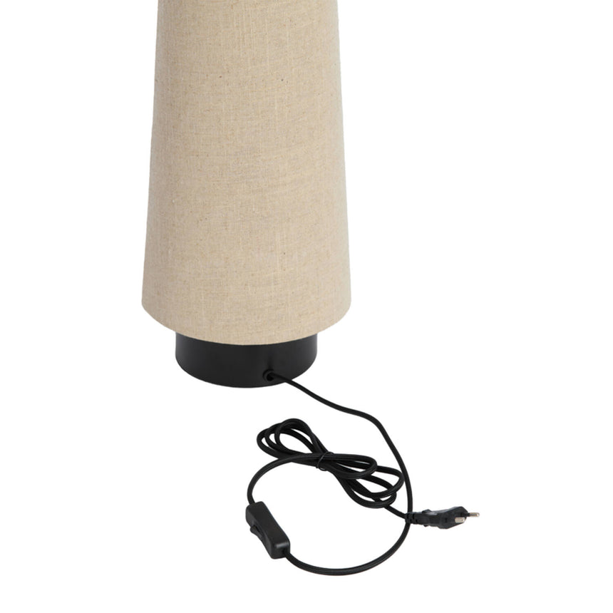 Howie szövet asztali lámpa fekete láb
