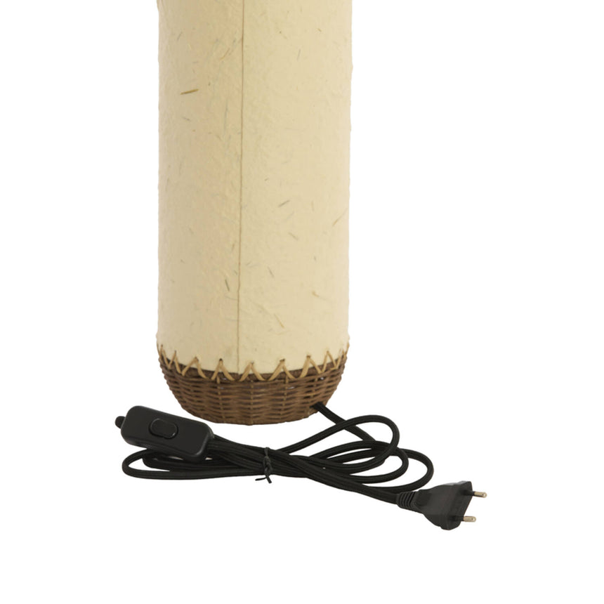 Tio dekoratív asztali lámpa – Magas, karcsú kivitel rattan és papír kombinációjával