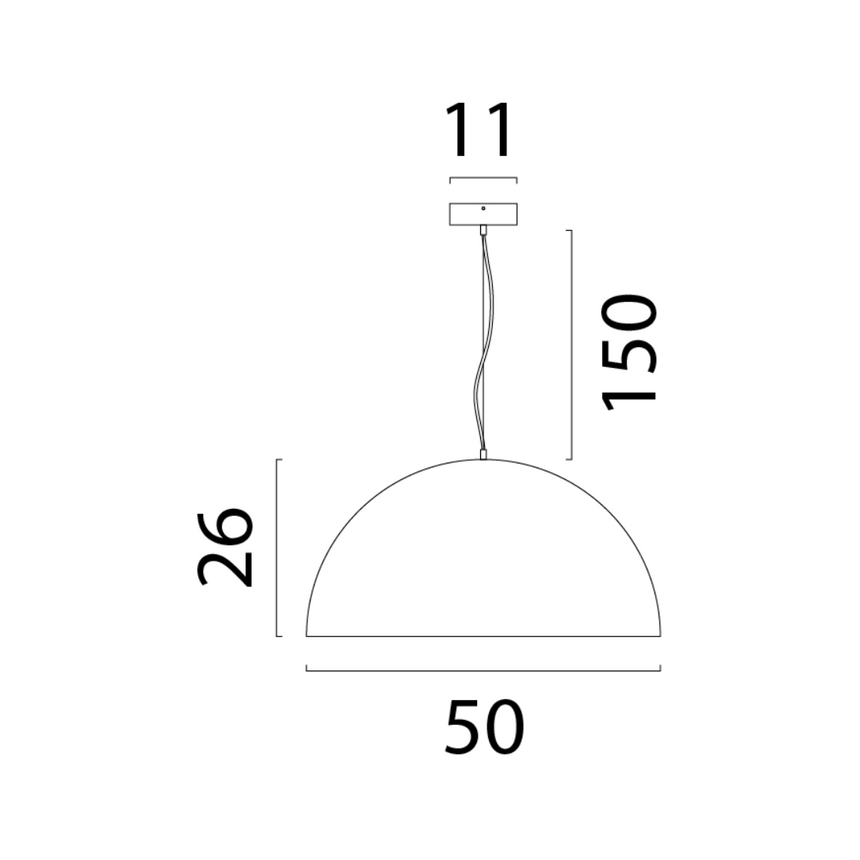 Larino 1-bulb oil-filled metal pendant lamp