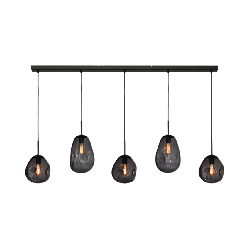 Lava 5 izzós sötétszürke üveg függőlámpa