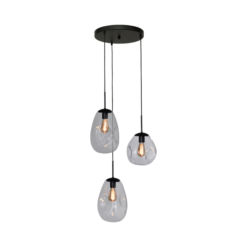 Lava 3 izzós átlátszó üveg függőlámpa