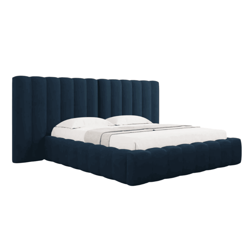 Kelp wide fabric bed frame 200x200