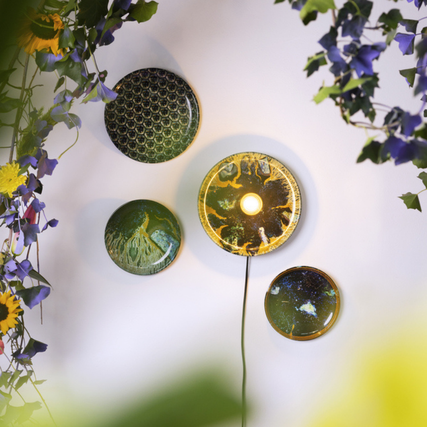 Luciene glass wall lamp