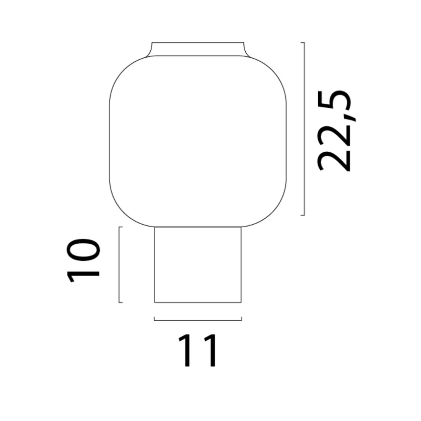 Lett üveg asztali lámpa fekete foglalattal