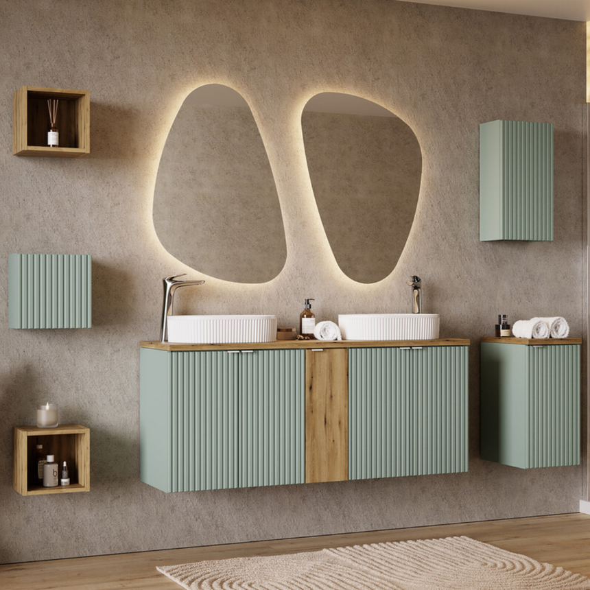 Baggy woven chenille pouf