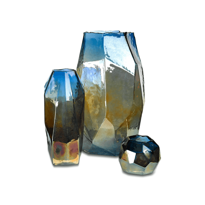 Graphic Luster glass candle holder