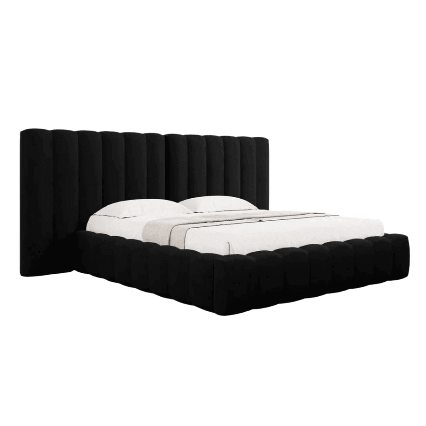 Kelp wide fabric bed frame 200x200