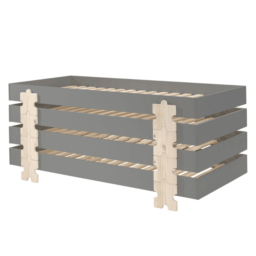 Modulo Puzzle wooden children's bed, 90x200, set of 4