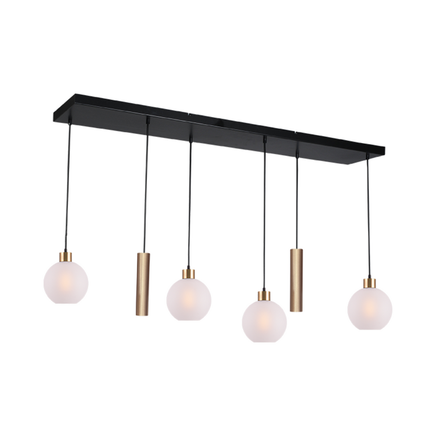 Lazise fehér üveg függőlámpa arany foglalattal