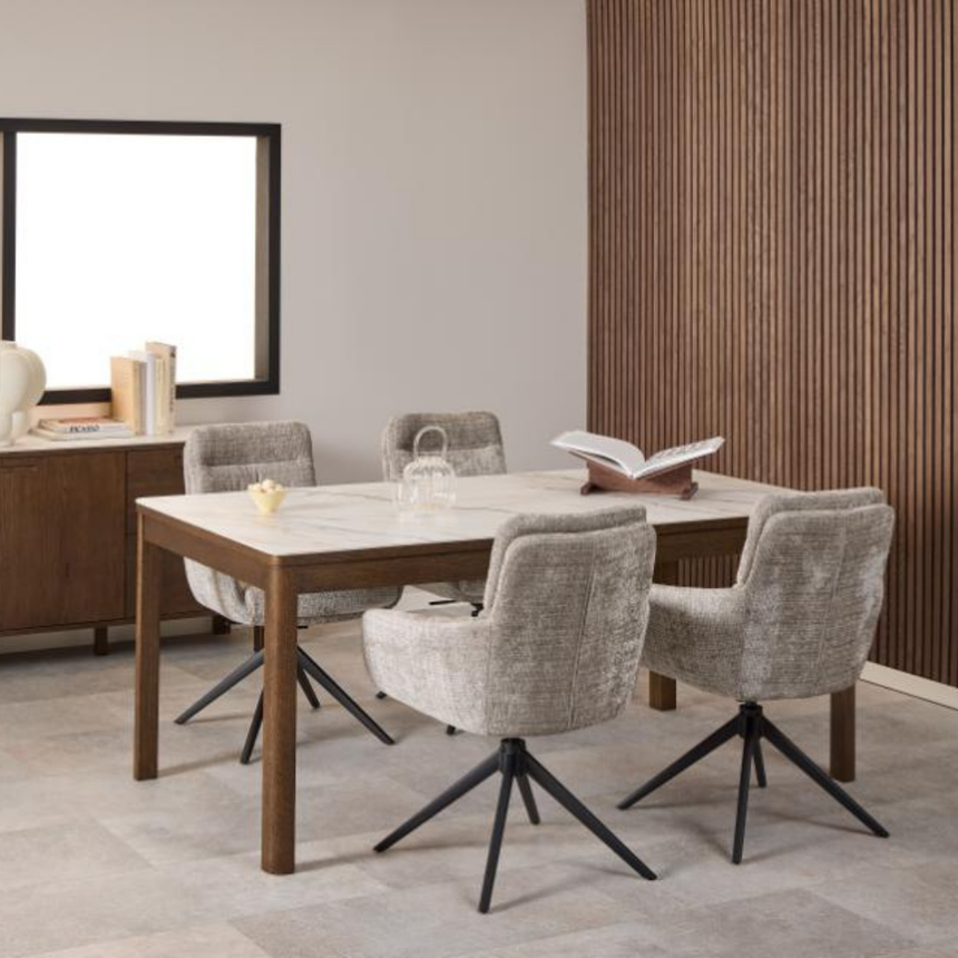 Eddie fabric swivel chair