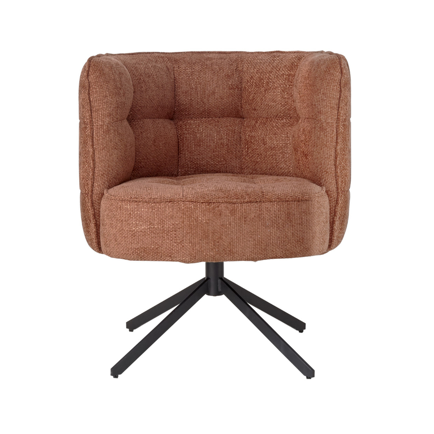 Odin karfás bársony forgószék