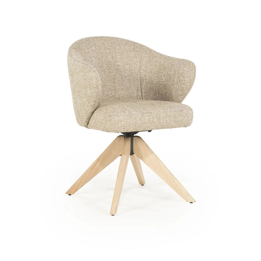 Connor szövet forgószék fa lábbal