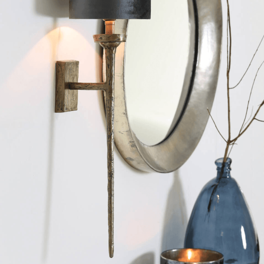 Torch metal wall lamp