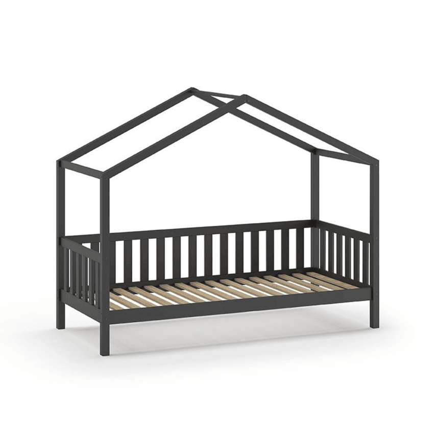 Dallas wooden house children's bed, 90x200 with bed linen holder