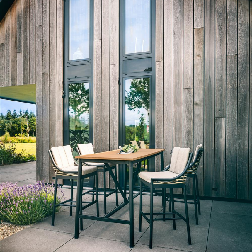 Milou metal garden bar stool