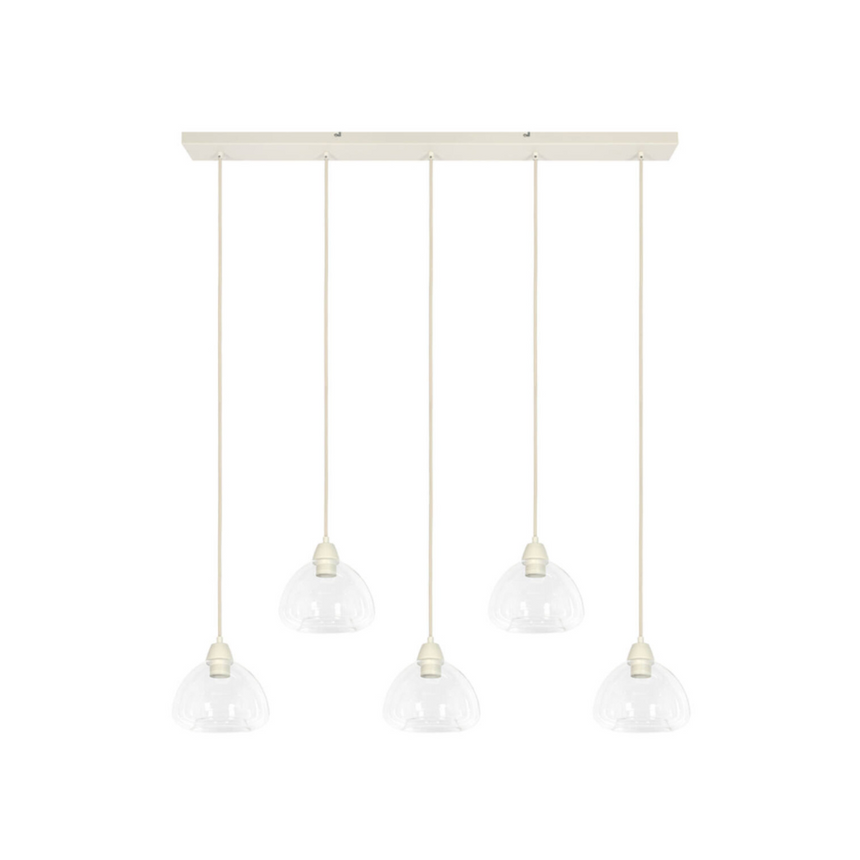 Bisho glass pendant lamp 5 bulbs