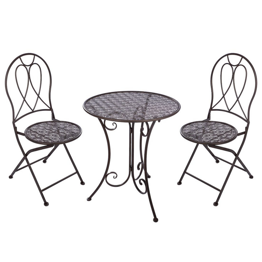 Shell fém kerti bisztró szett