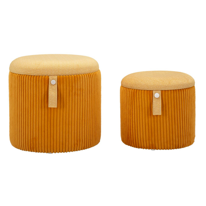 Bolzano corduroy pouf set