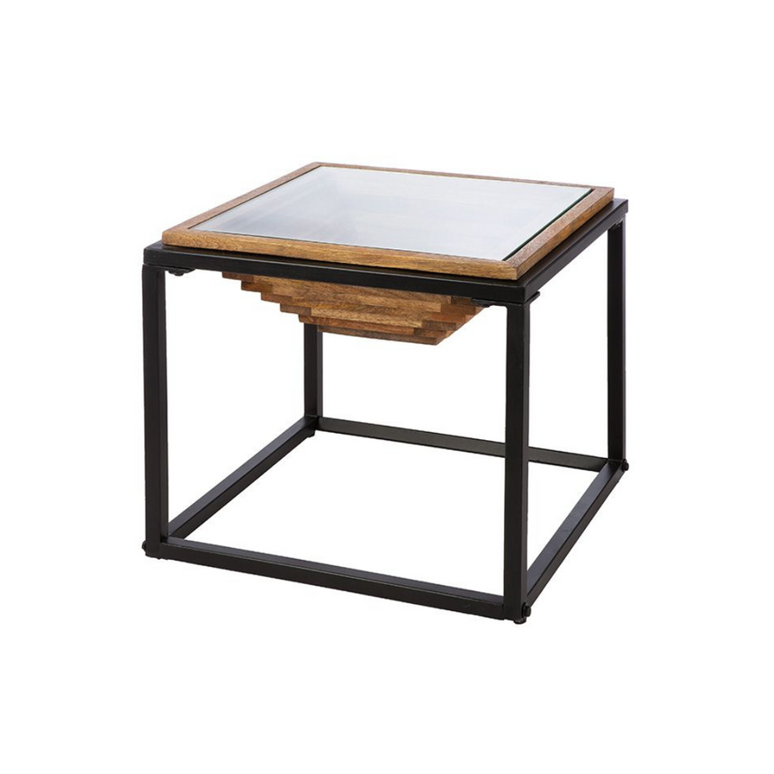 Natural wood coffee table