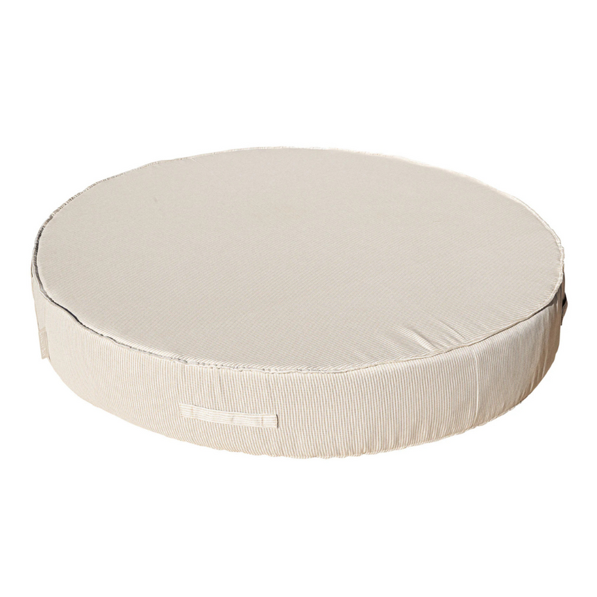 Striped fabric sun lounger Ø180